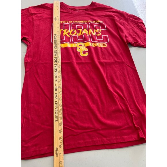USC Trojans TShirt University Of Southern California Red Mens Size L Red Yellow - Picture 3 of 6